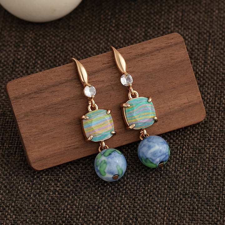 Trendy Mixed Texture Beads Earring