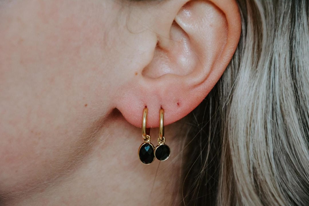 Dana Sleek Oval  Stone Earrings