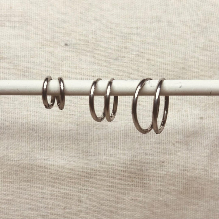 Set of 3 Pairs Everyday Hoops Gold or Silver