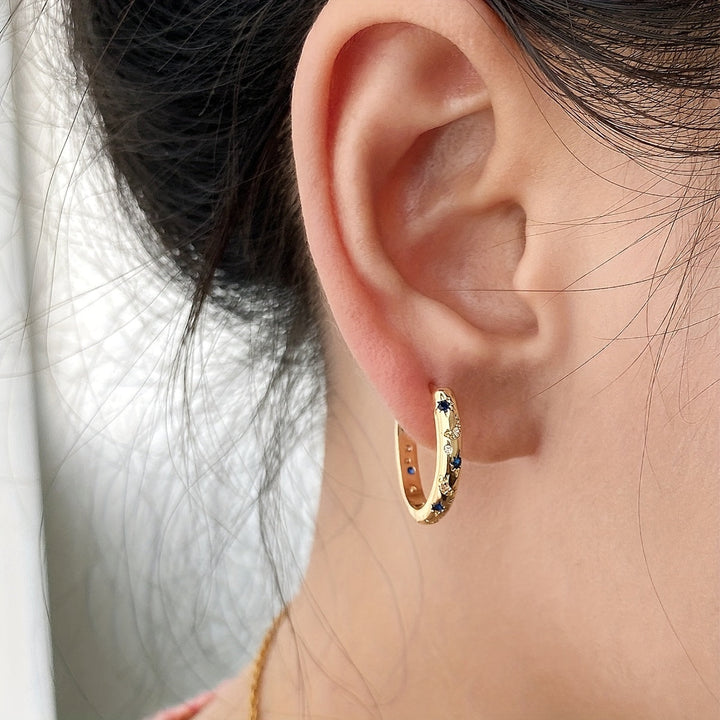 Luxurious Inlaid colourful Zirconia Earrings