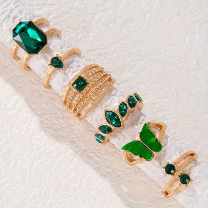 Emerald Stackable Ring Set