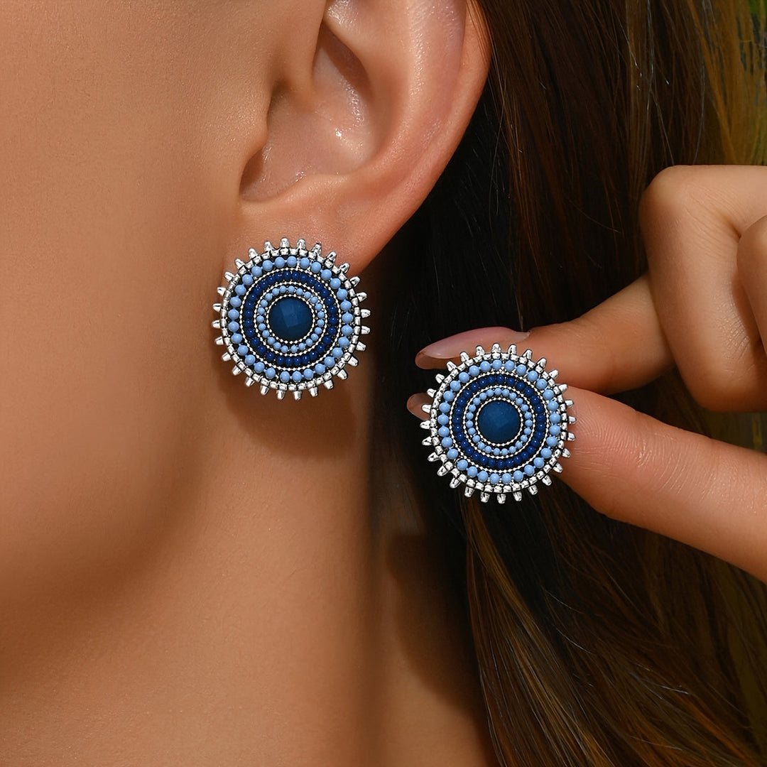 Bohemian Retro Donut Round Earrings