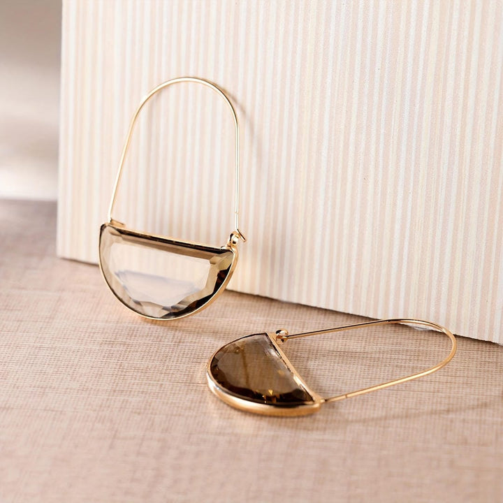 Half Moon Translucent Hoop Earrings