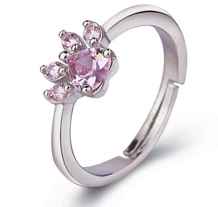 Paw Set 4 Pieces with Zirconia Heart