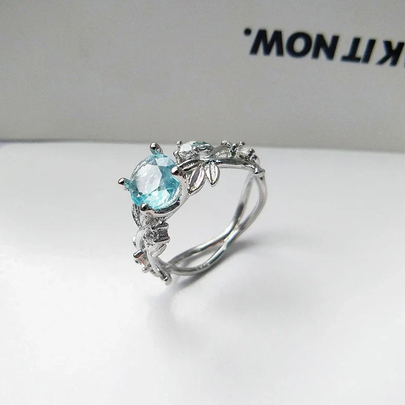 Moonstone Floral Bloom Ring