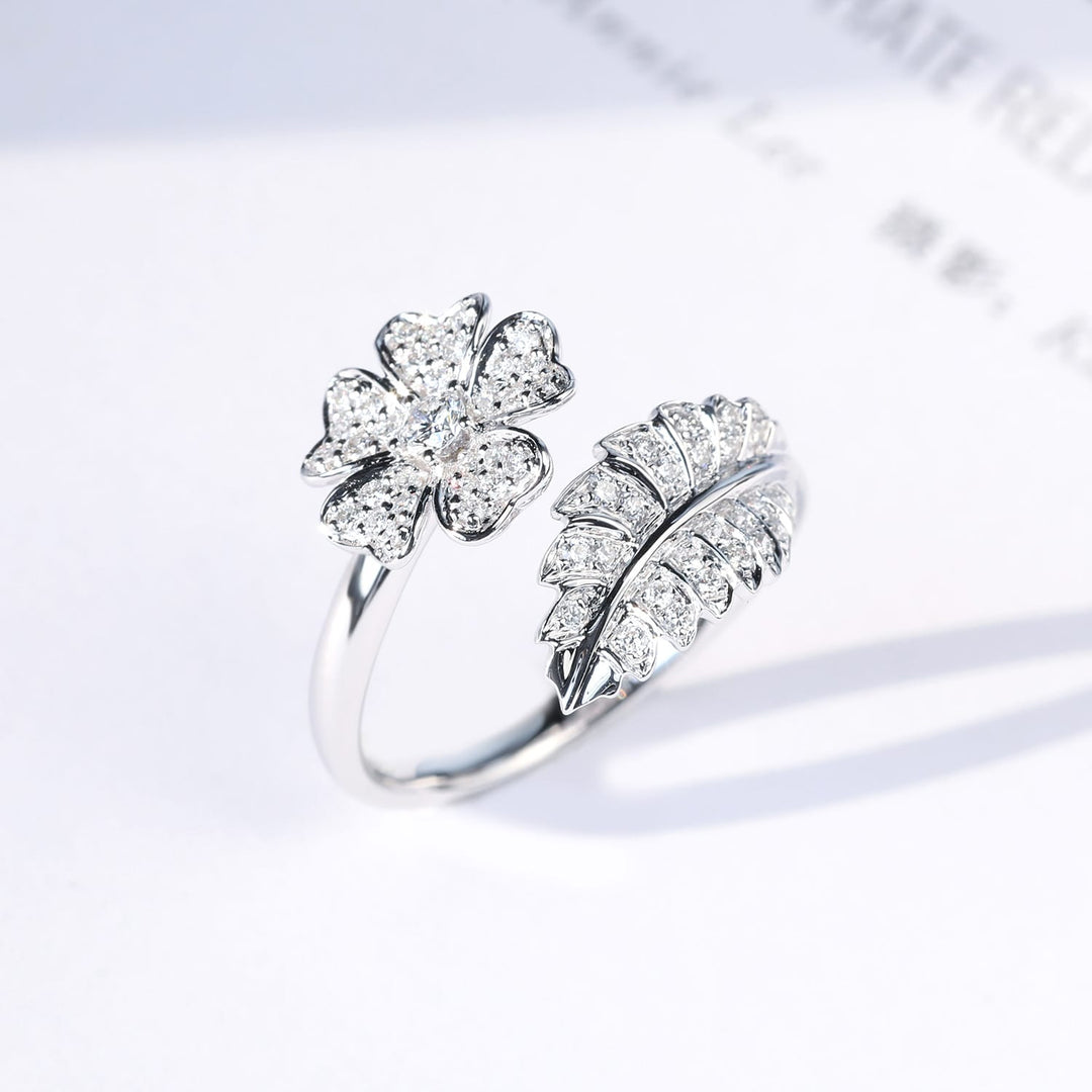 Flower Bloom Zirconia Ring