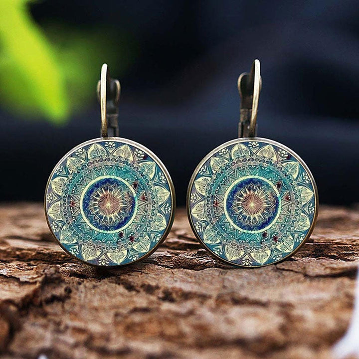 Mandala Time Gemstone Earrings