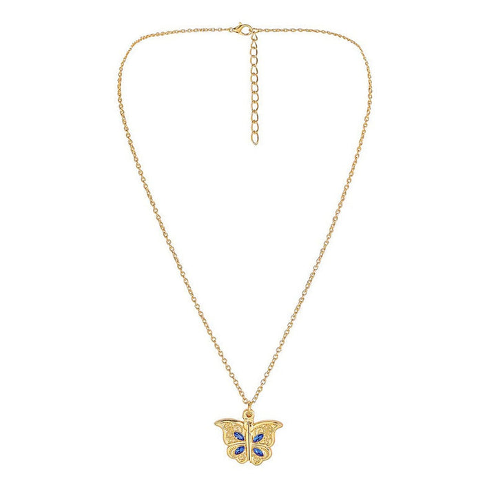 Butterfly Secret Message Pendant Necklace