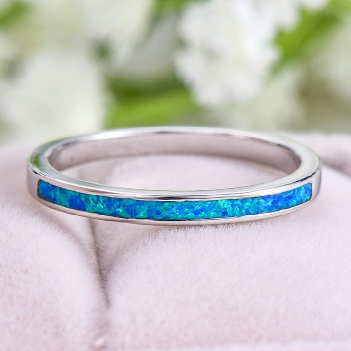 Iridescent Delicate Opal Ring