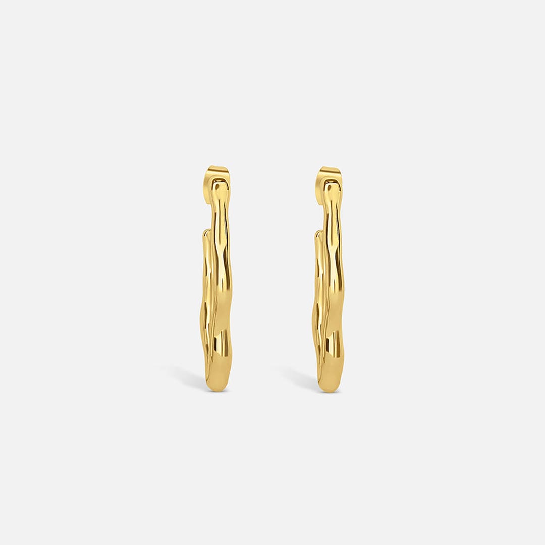 Gold Zephyr Hoop Earrings
