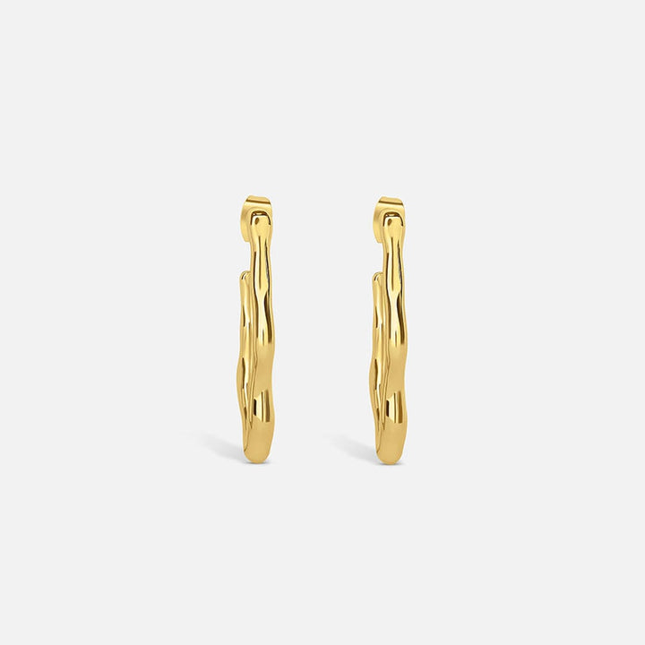 Gold Zephyr Hoop Earrings