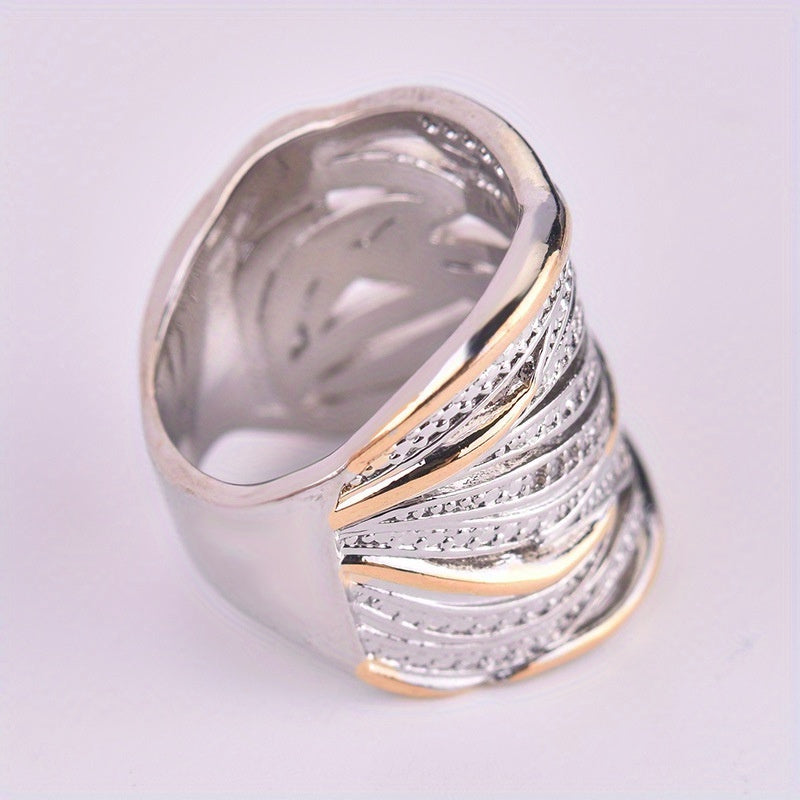 Creative Zirconia Wrapped Multi-Layer Ring