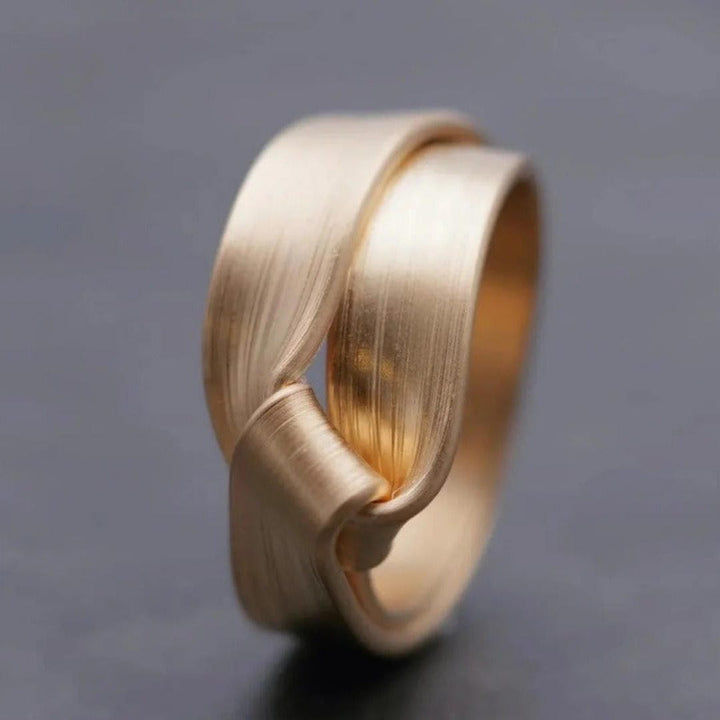 Golden Knot Brushed Statement Band