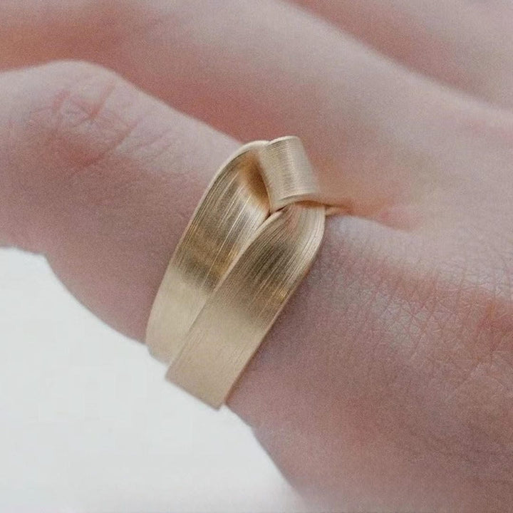 Golden Knot Brushed Statement Band