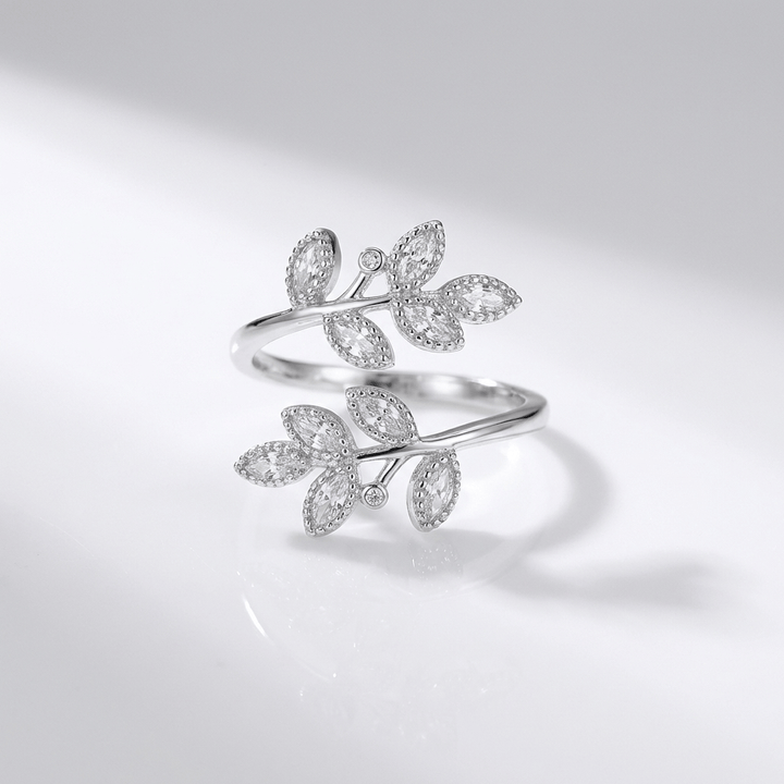 Luxury Leaf Wrap Ring