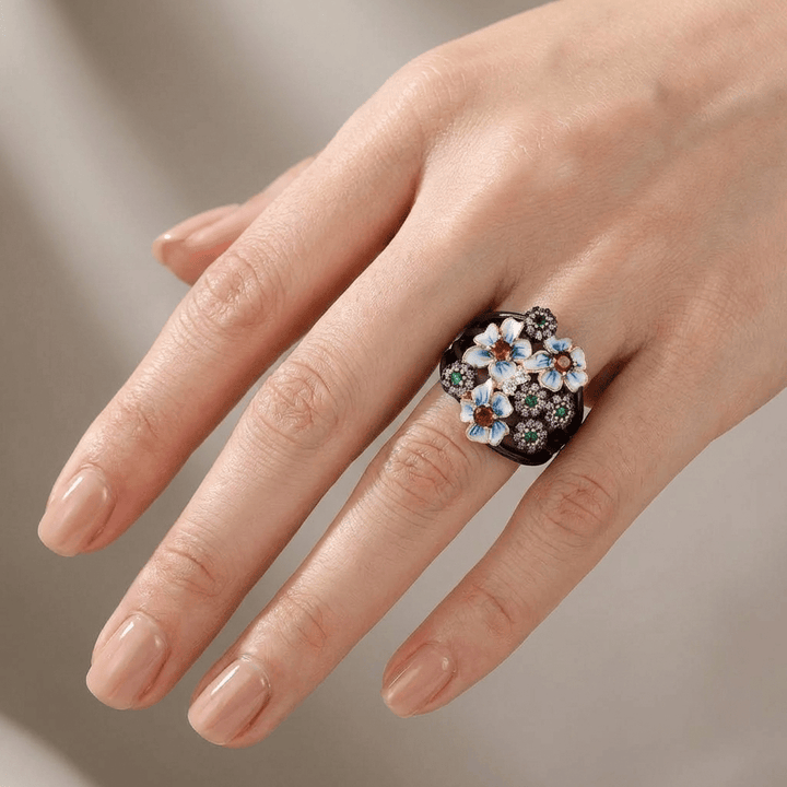 Garden Radiance Enamel Ring