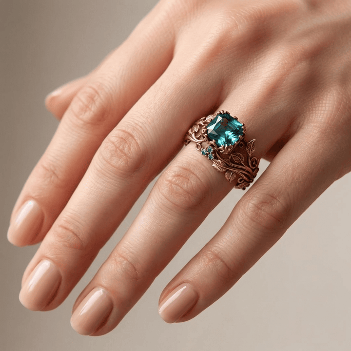 Rose Gold Forest Ring