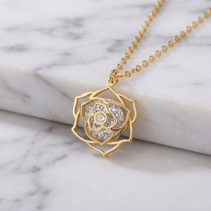 Rose Aura Charm Necklace