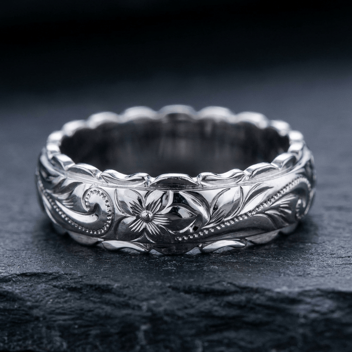 Vintage Floral Band Ring