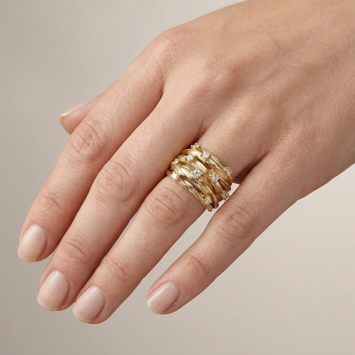 Leaf Zirconia Antique Ring