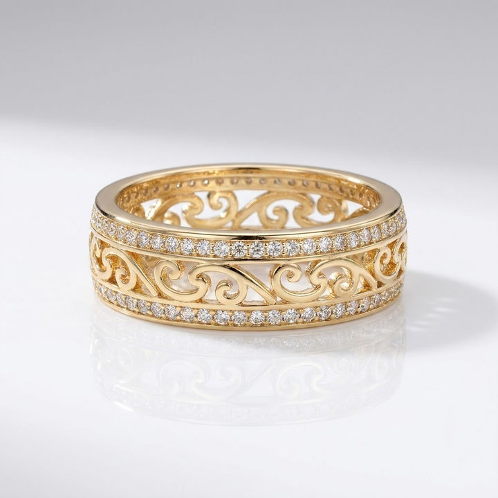 Vintage Zirconia Band Ring