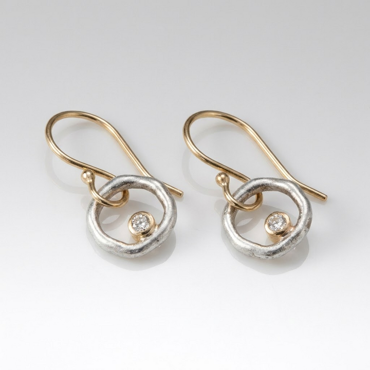 Vintage Silver Circle Earrings