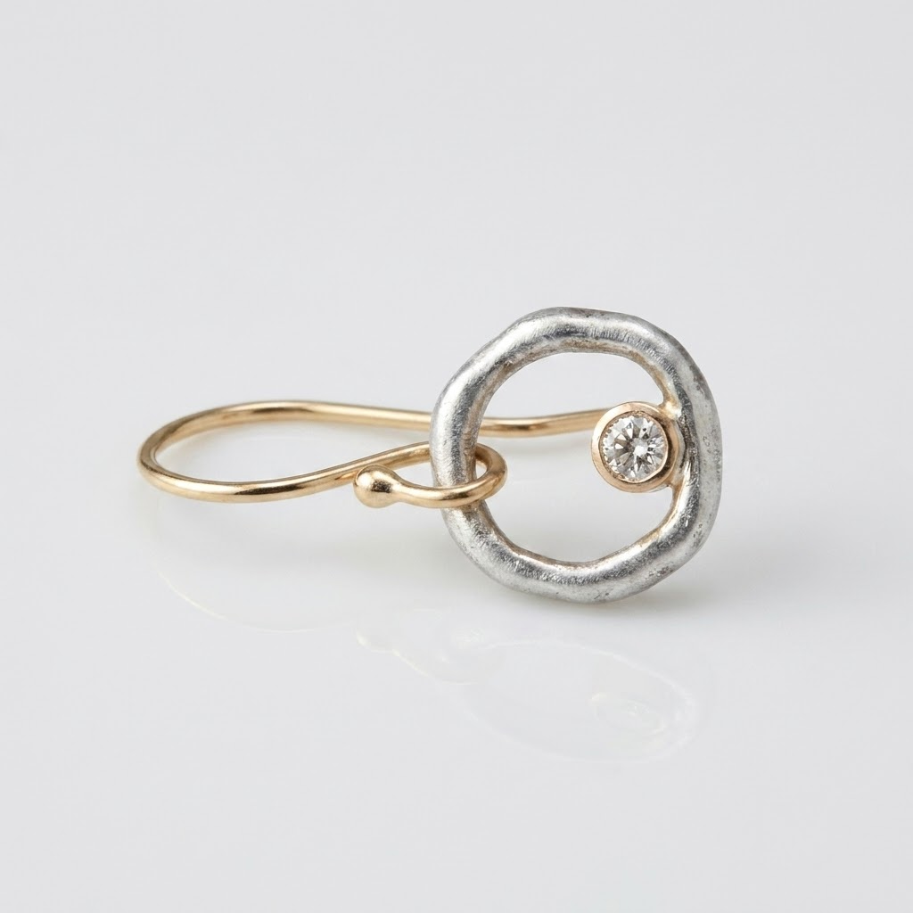 Vintage Silver Circle Earrings