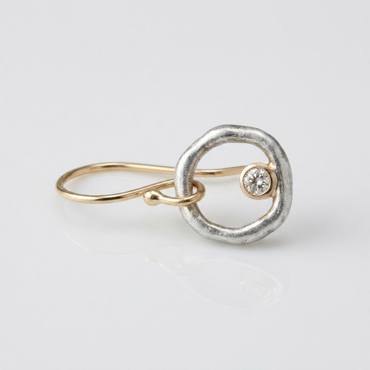 Vintage Silver Circle Earrings