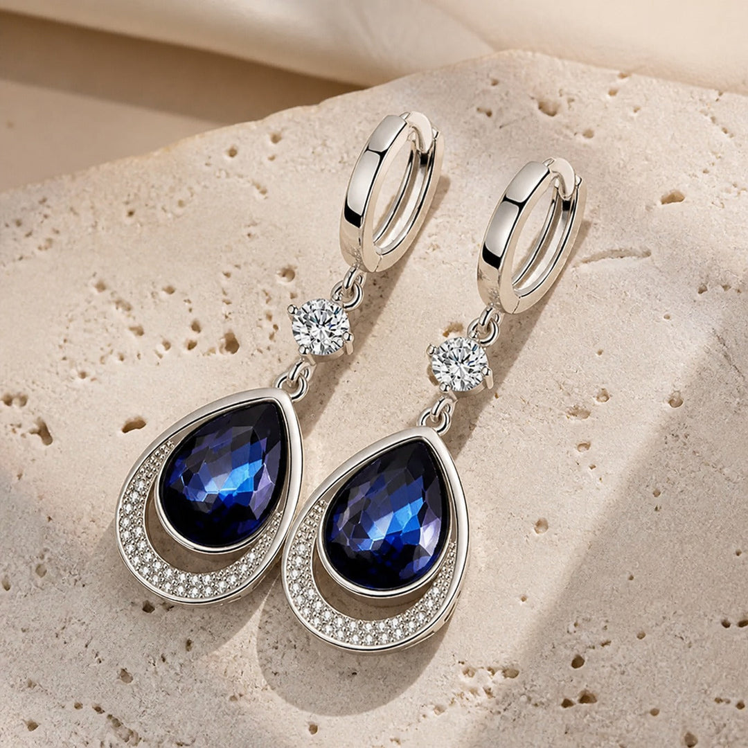 Sapphire Teardrop Earrings
