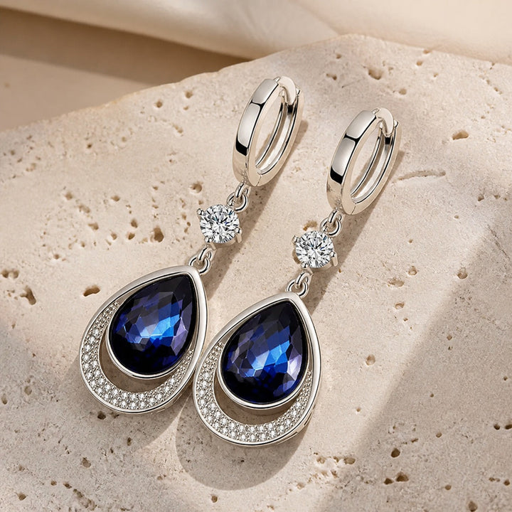 Sapphire Teardrop Earrings