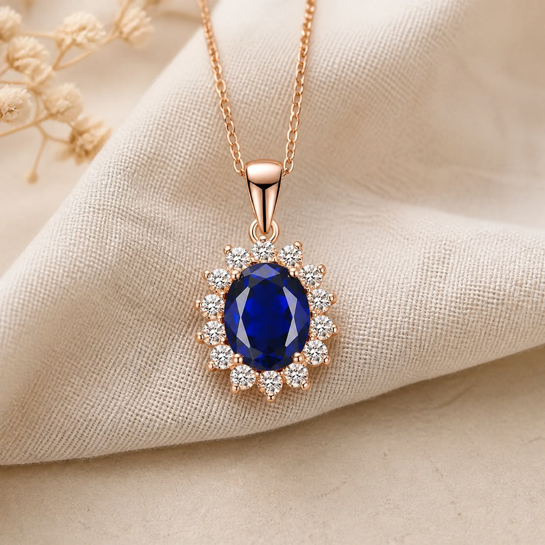 Blue Sapphire Radiance Pendant
