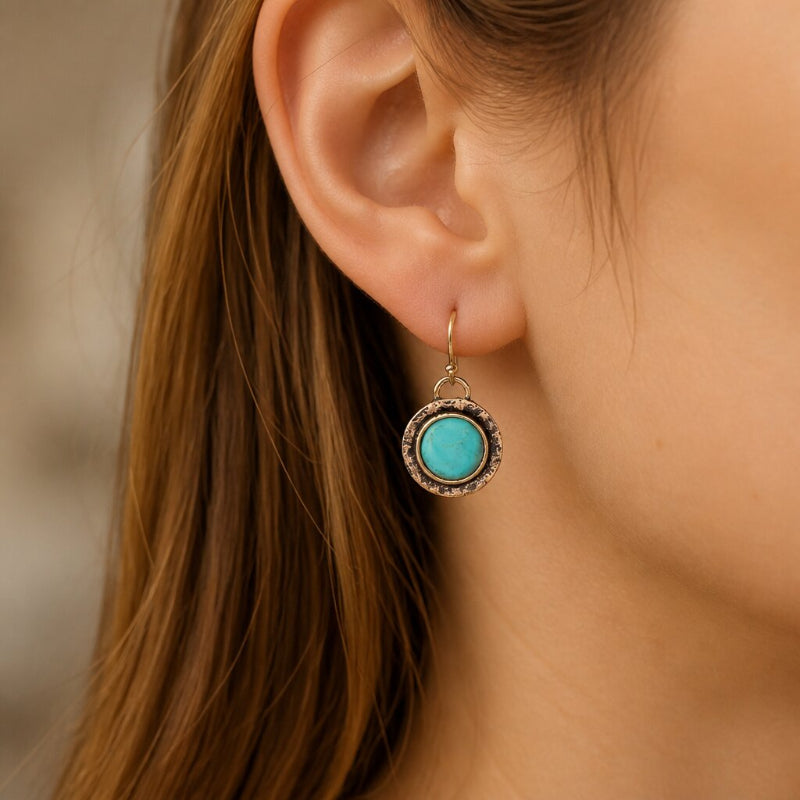 Timeless Round Turquoise Earrings