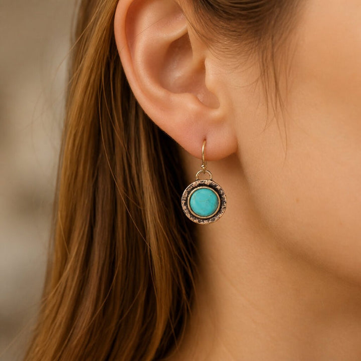 Timeless Round Turquoise Earrings