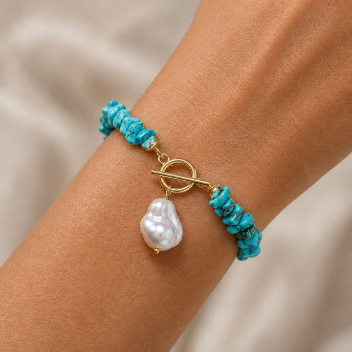 Turquoise Necklace Bracelet Set