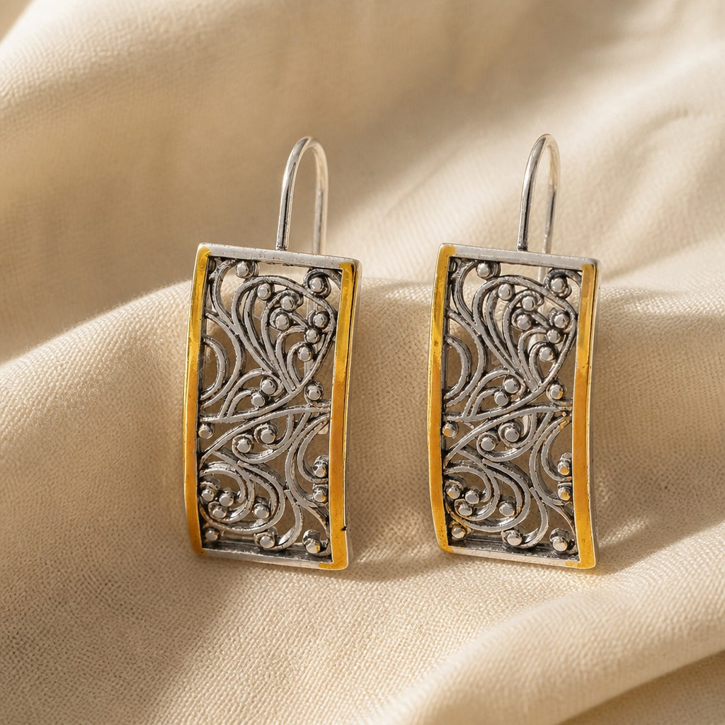Vintage Botanical Drop Earrings