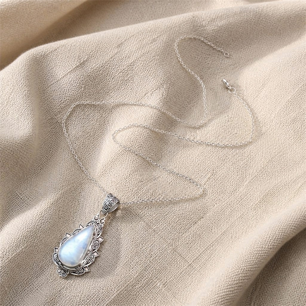 Vintage Moonstone Teardrop Pendant