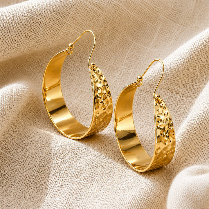 Elegant Engraved Hoop Earrings