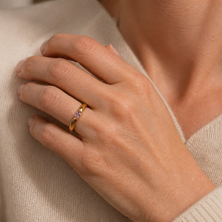 Hot Square colourful Zircon Ring