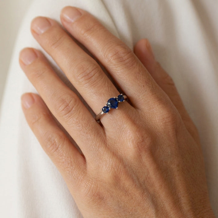Heart-Shaped Zirconia Silver Ring