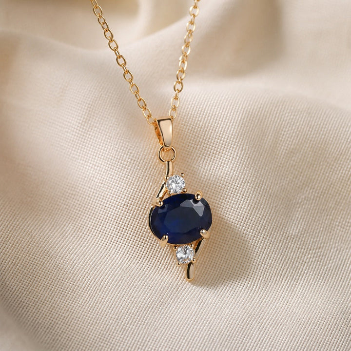 Luxe Sapphire Pendant Necklace