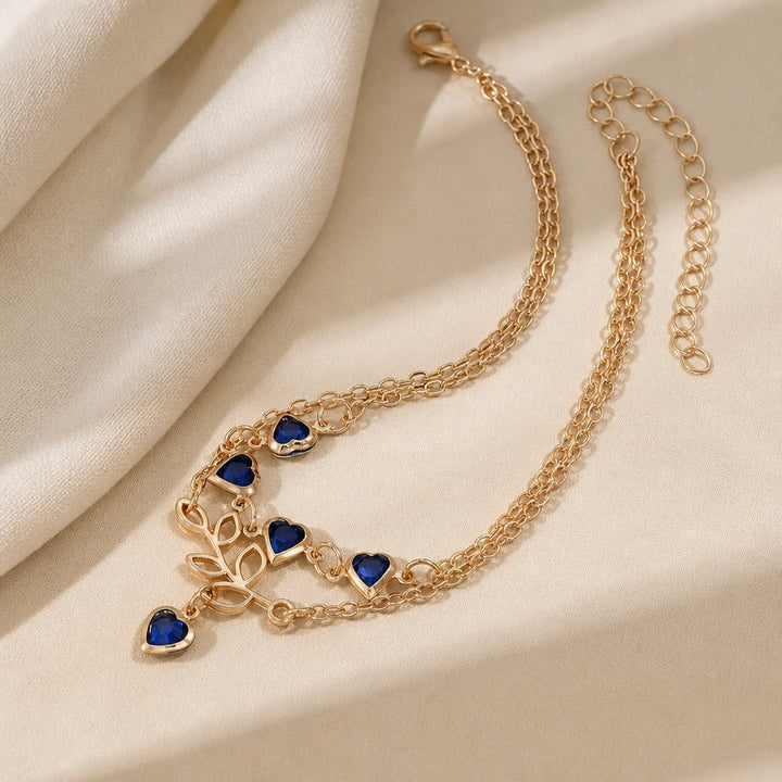 Double Layer Heart Chain Anklet
