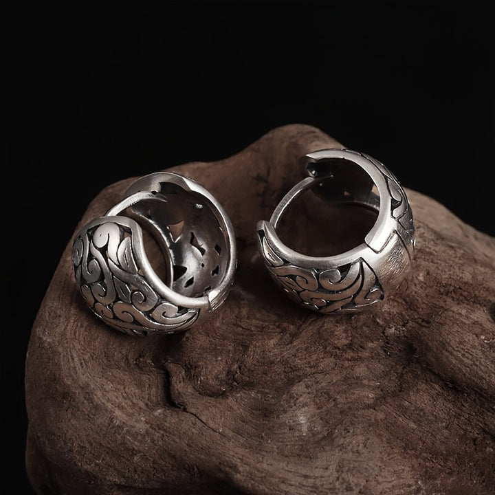 Vintage Ethnic Hollow Hoop Earrings