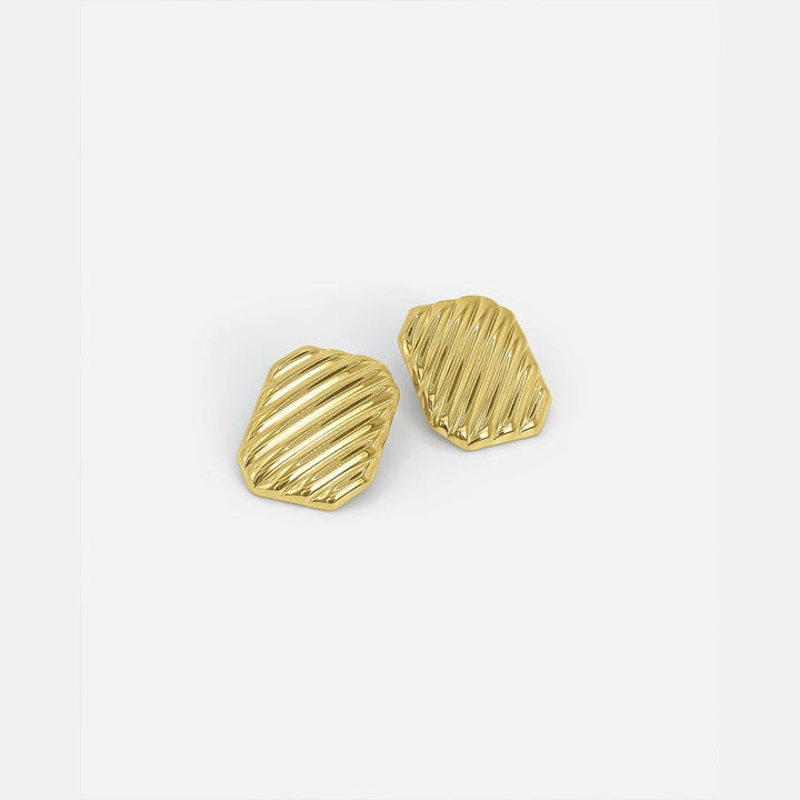 Dazzling Camilla Sculptural Gold Earrings
