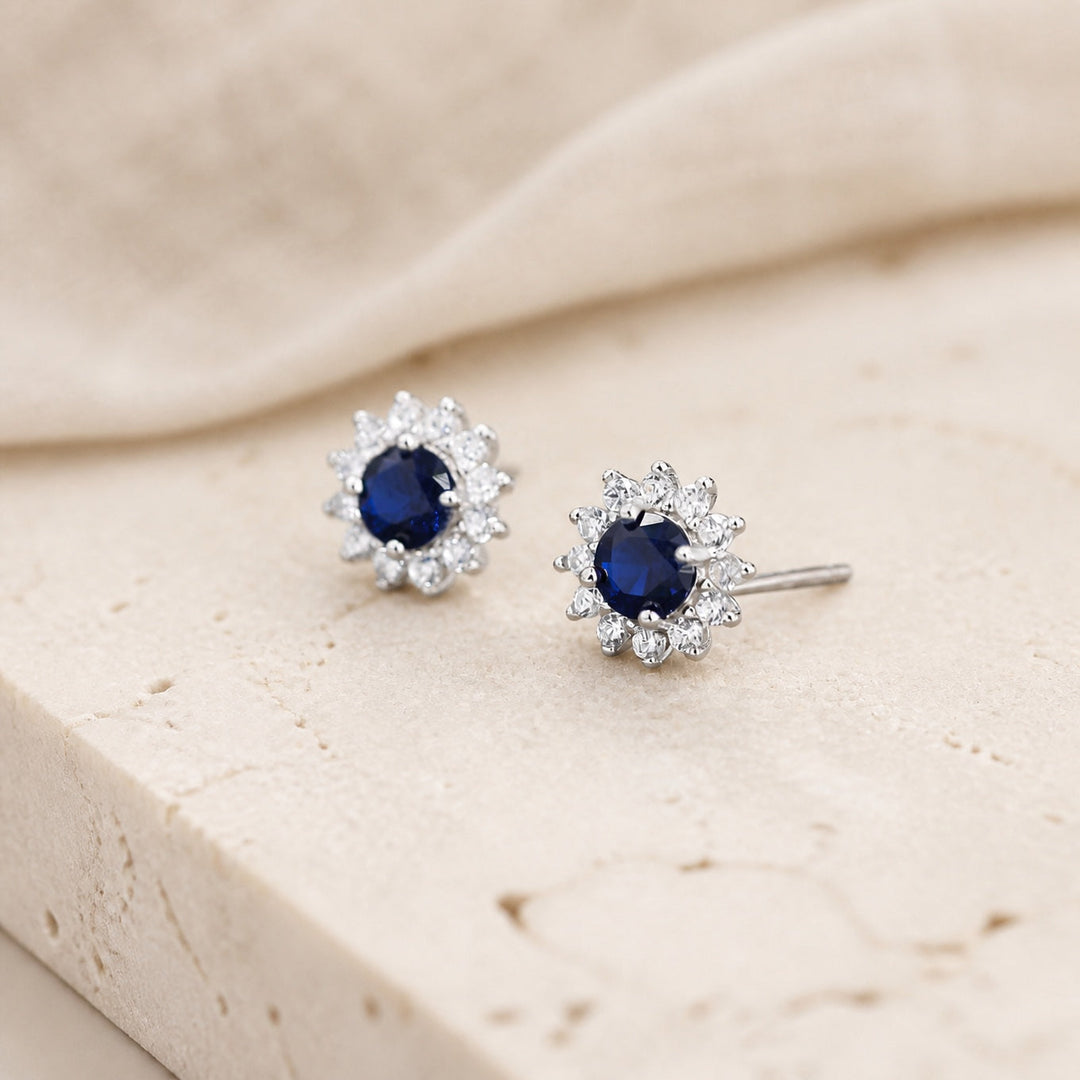 Sapphire Celestial Bloom Earrings
