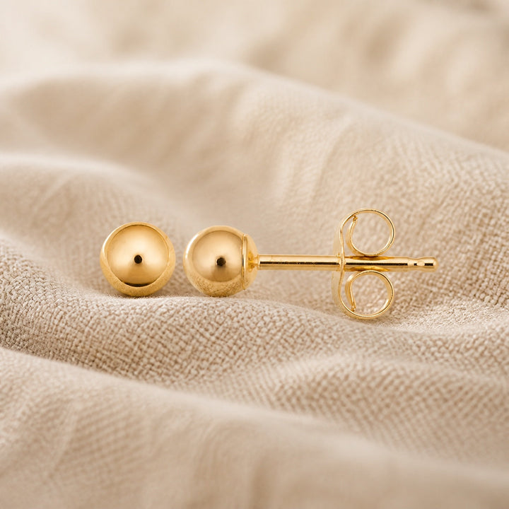 Polished Sphere Stud Earrings
