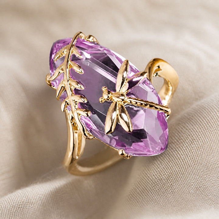 Timeless Dragonfly Crystal Ring