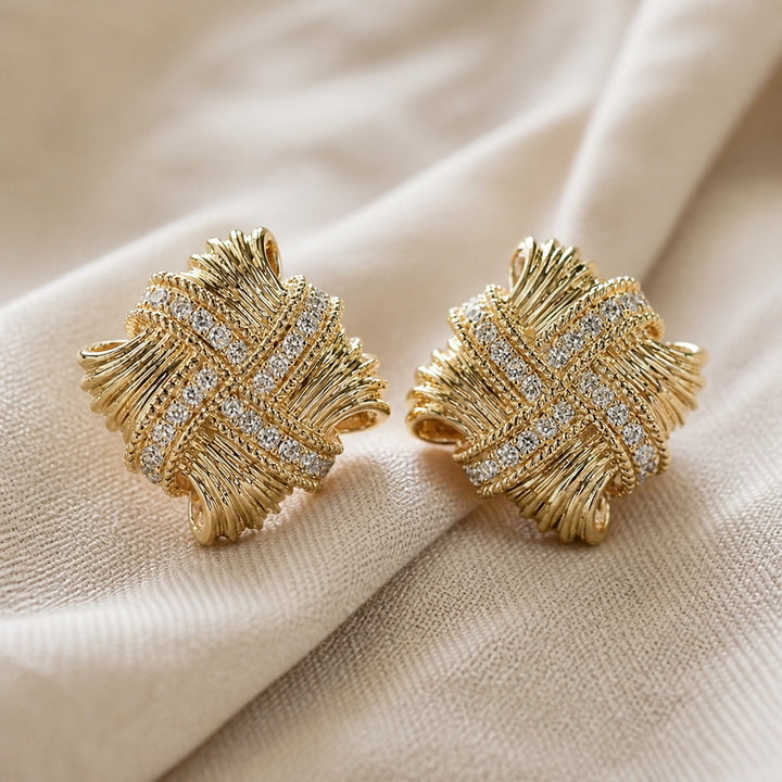 Delicate Cross Weave Earrings