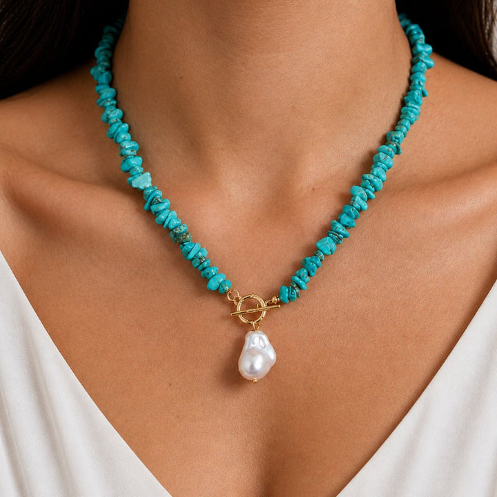 Turquoise Necklace Bracelet Set