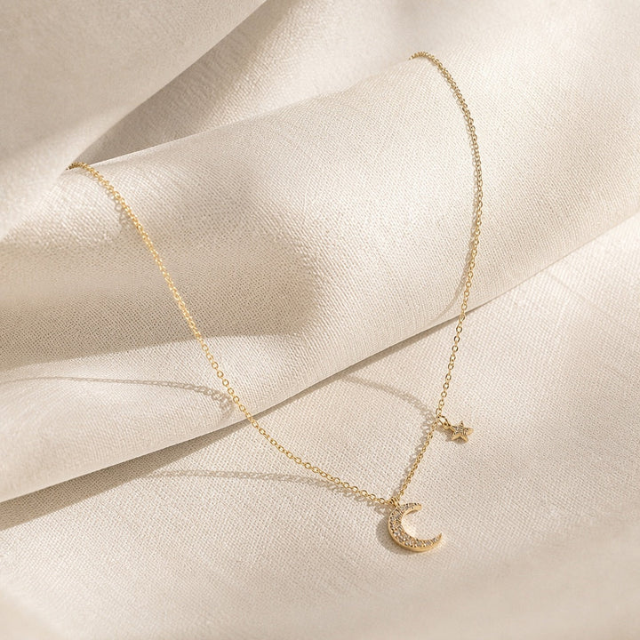Elegant Star Moon Necklace