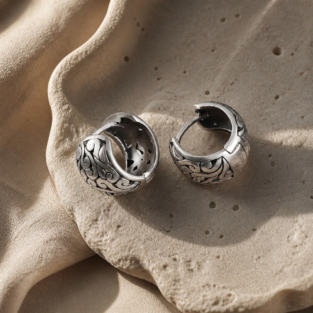 Vintage Ethnic Hollow Hoop Earrings